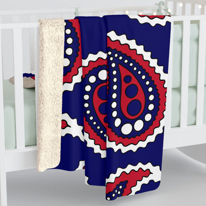 Cook Islands Retro Paisley Blanket Throw