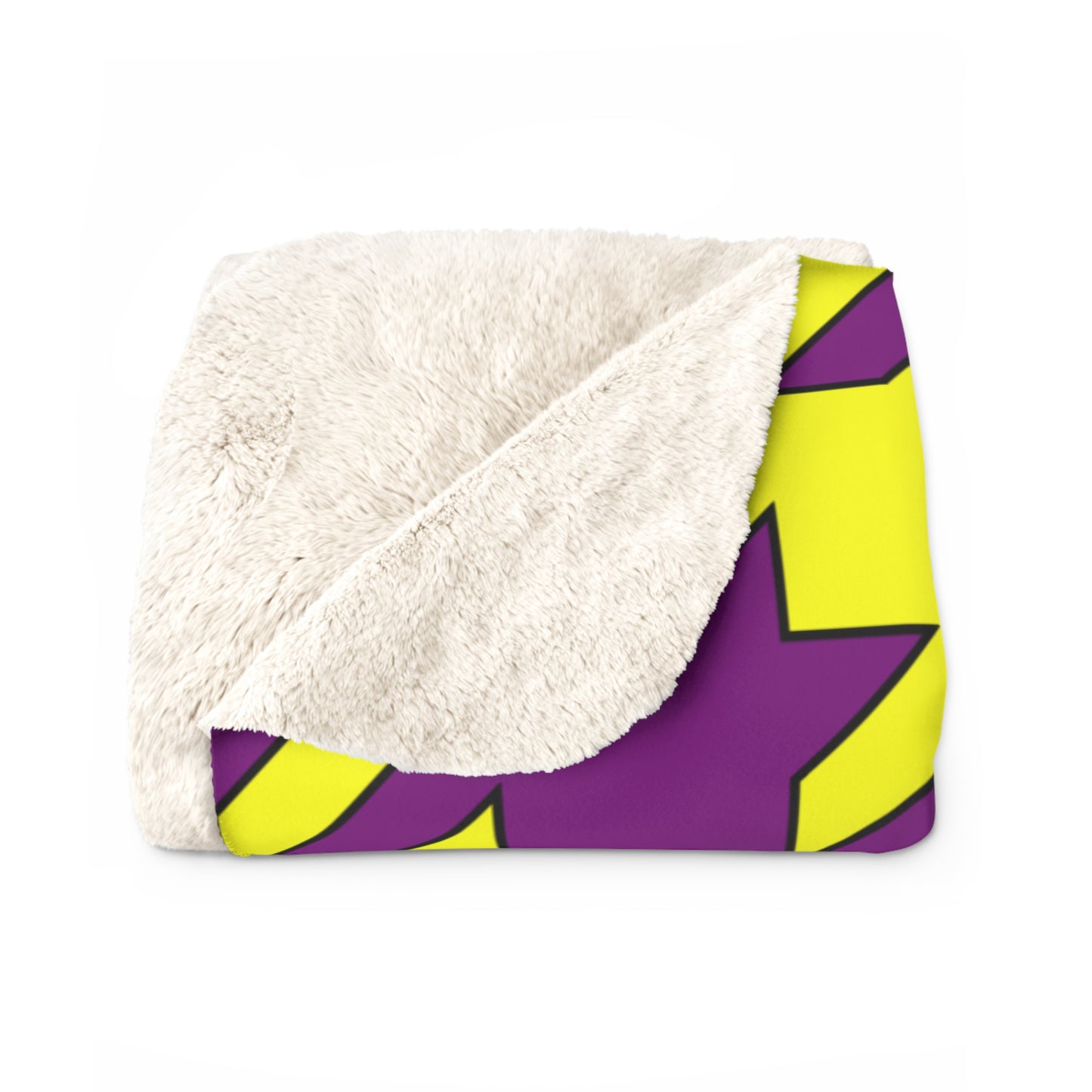 Purple, Yellow Retro Houndstooth Blanket Throw