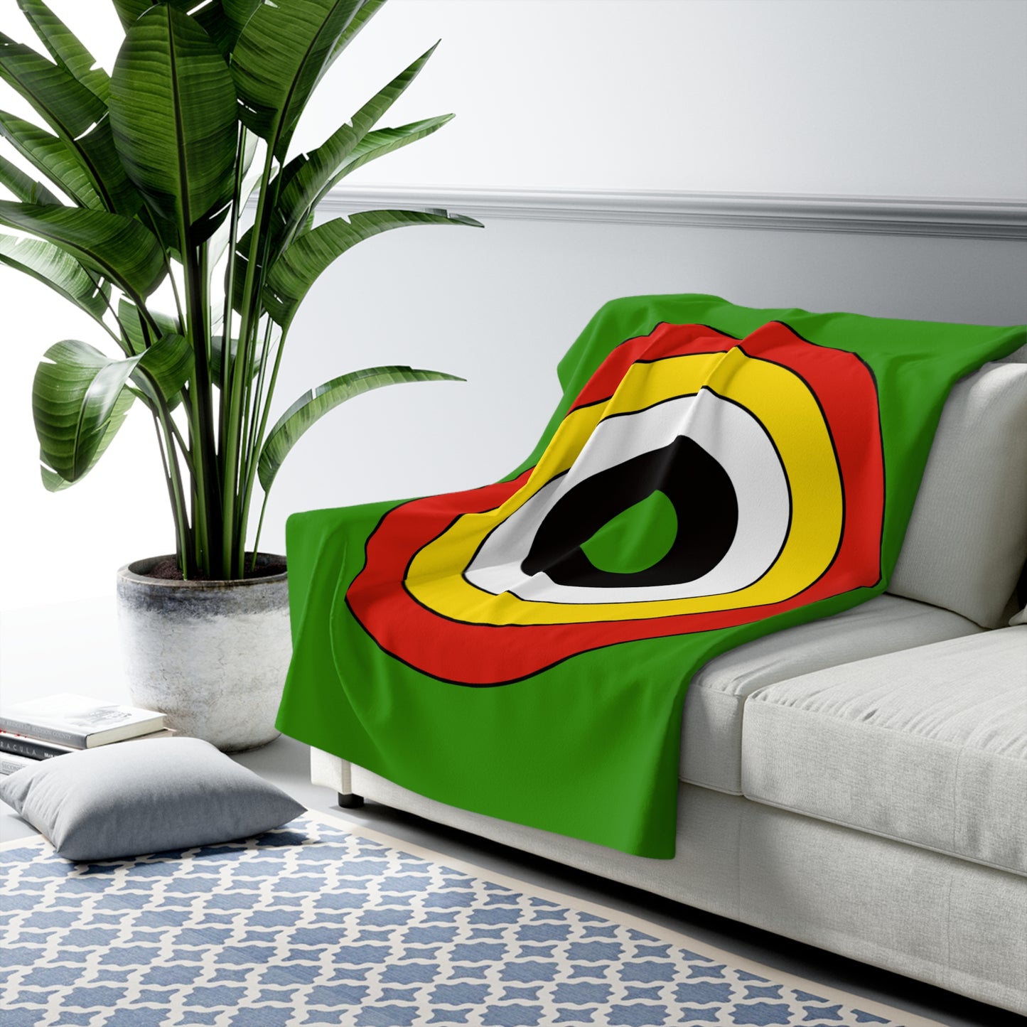 Guyana Retro Target Blanket Throw