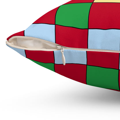Eritrea Retro Check Cushion Pillow