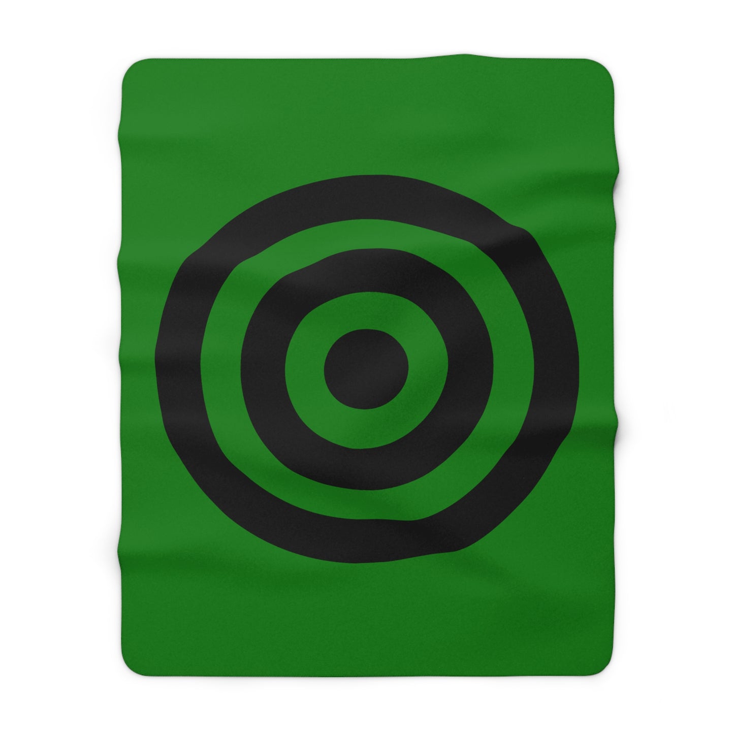 Green, Black Retro Target Blanket Throw