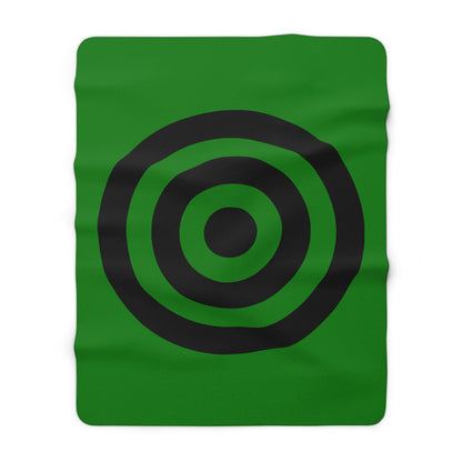Green, Black Retro Target Blanket Throw