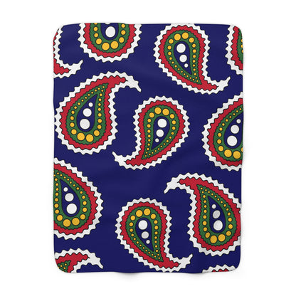 British Virgin Islands Retro Paisley Blanket Throw