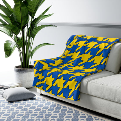Ukraine Retro Houndstooth Blanket Throw
