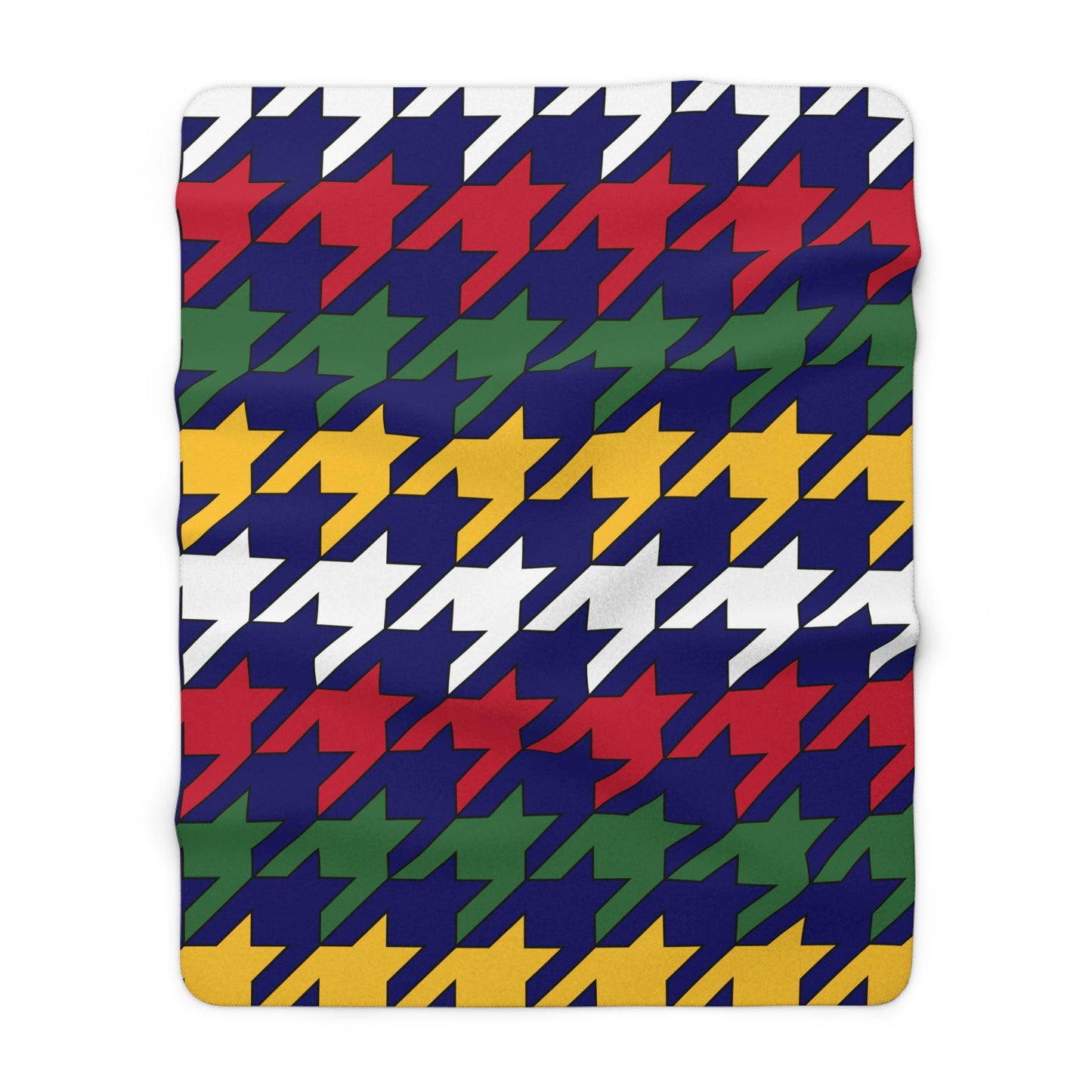 British Virgin Islands Retro Houndstooth Blanket Throw
