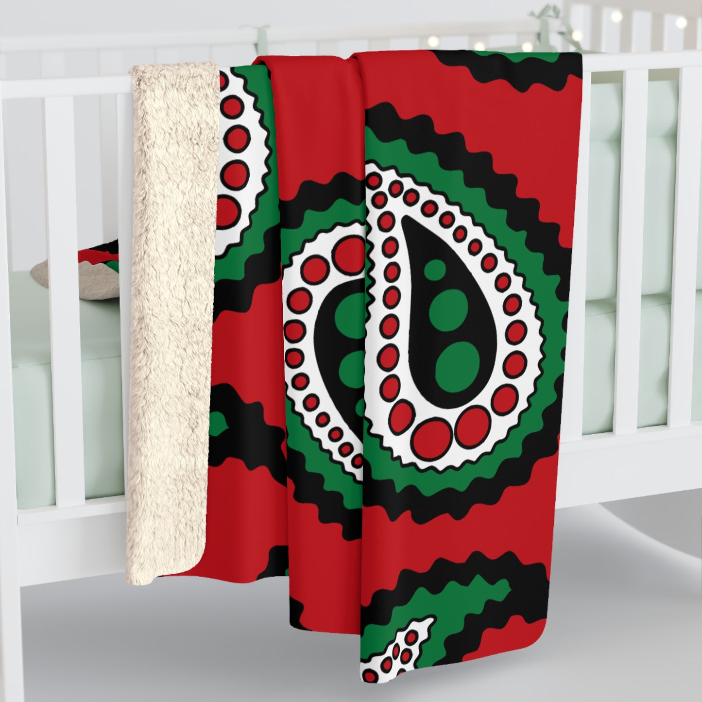Western Sahara Retro Paisley Blanket Throw
