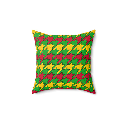 Sao Tome And Principe Retro Houndstooth Cushion Pillow