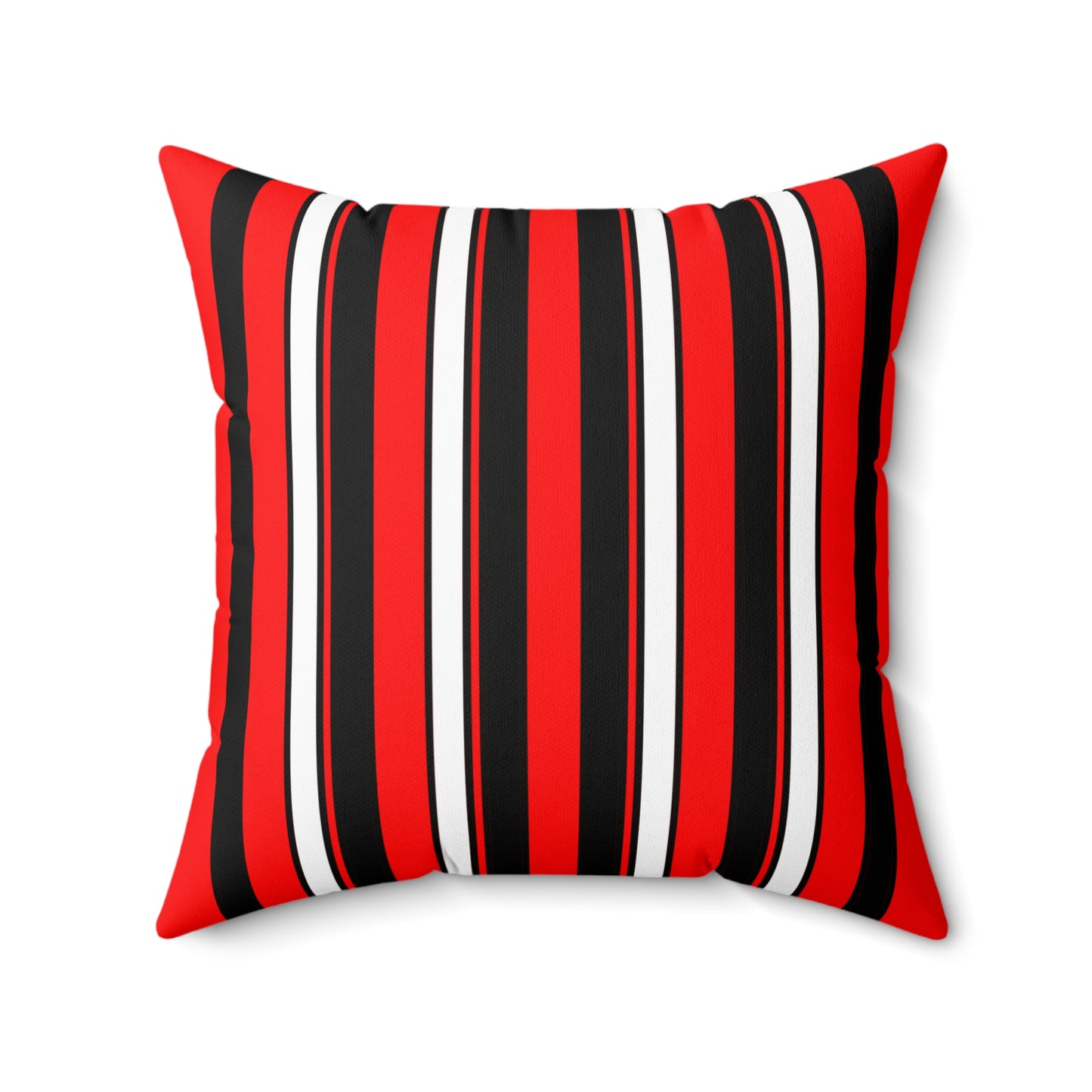 Red, Black, White Retro Stripes Cushion Pillow