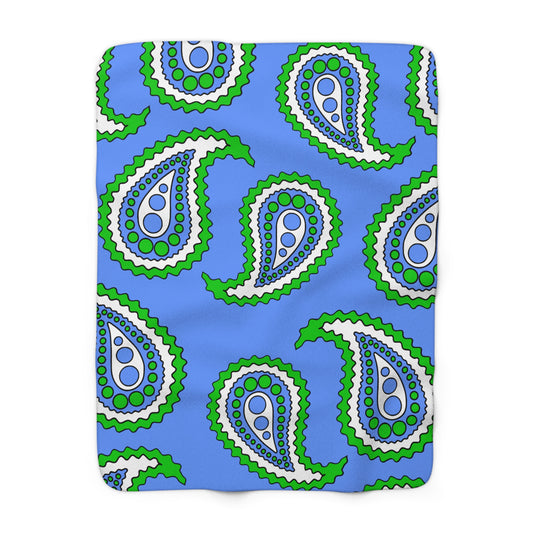 Djibouti Retro Paisley Blanket Throw