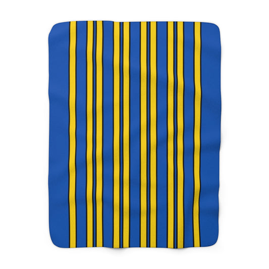 Ukraine Retro Stripes Blanket Throw