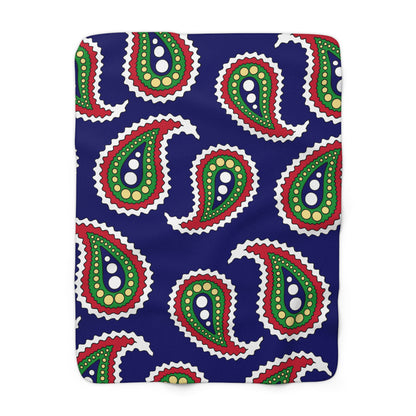 Cayman Islands Retro Paisley Blanket Throw