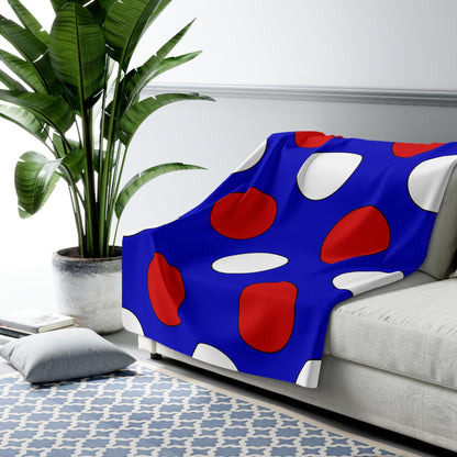 Slovenia Retro Polka Dots Blanket Throw
