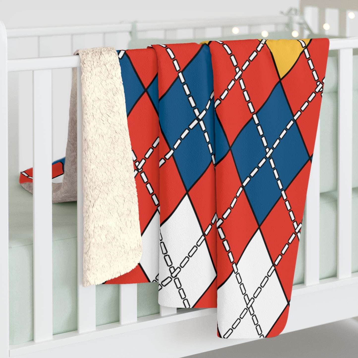 Kiribati Retro Argyle Blanket Throw