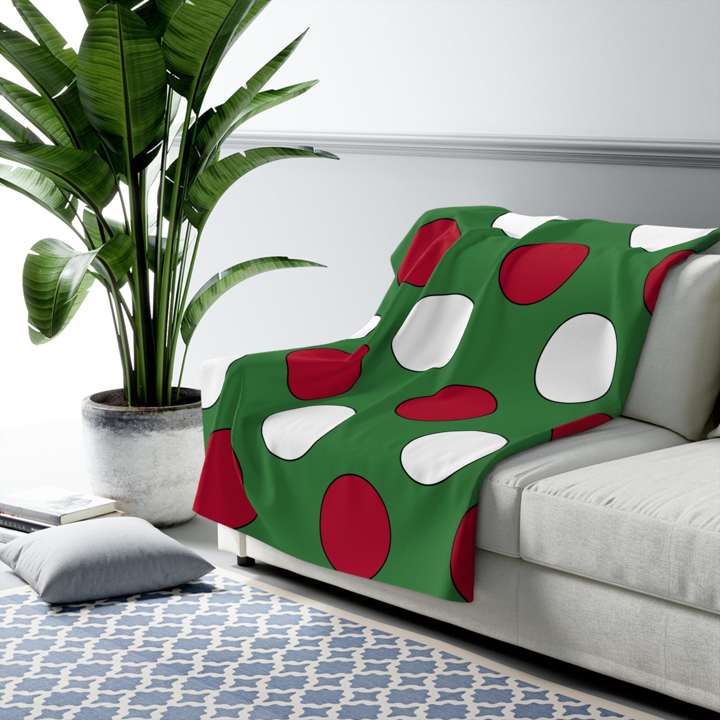 Suriname Retro Polka Dots Blanket Throw