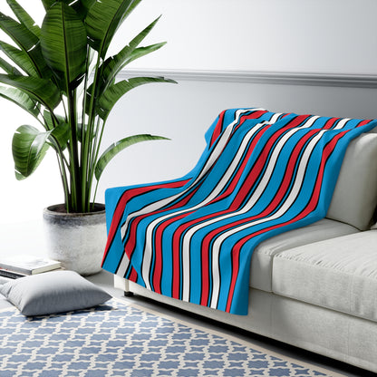 Luxembourg Retro Stripes Blanket Throw