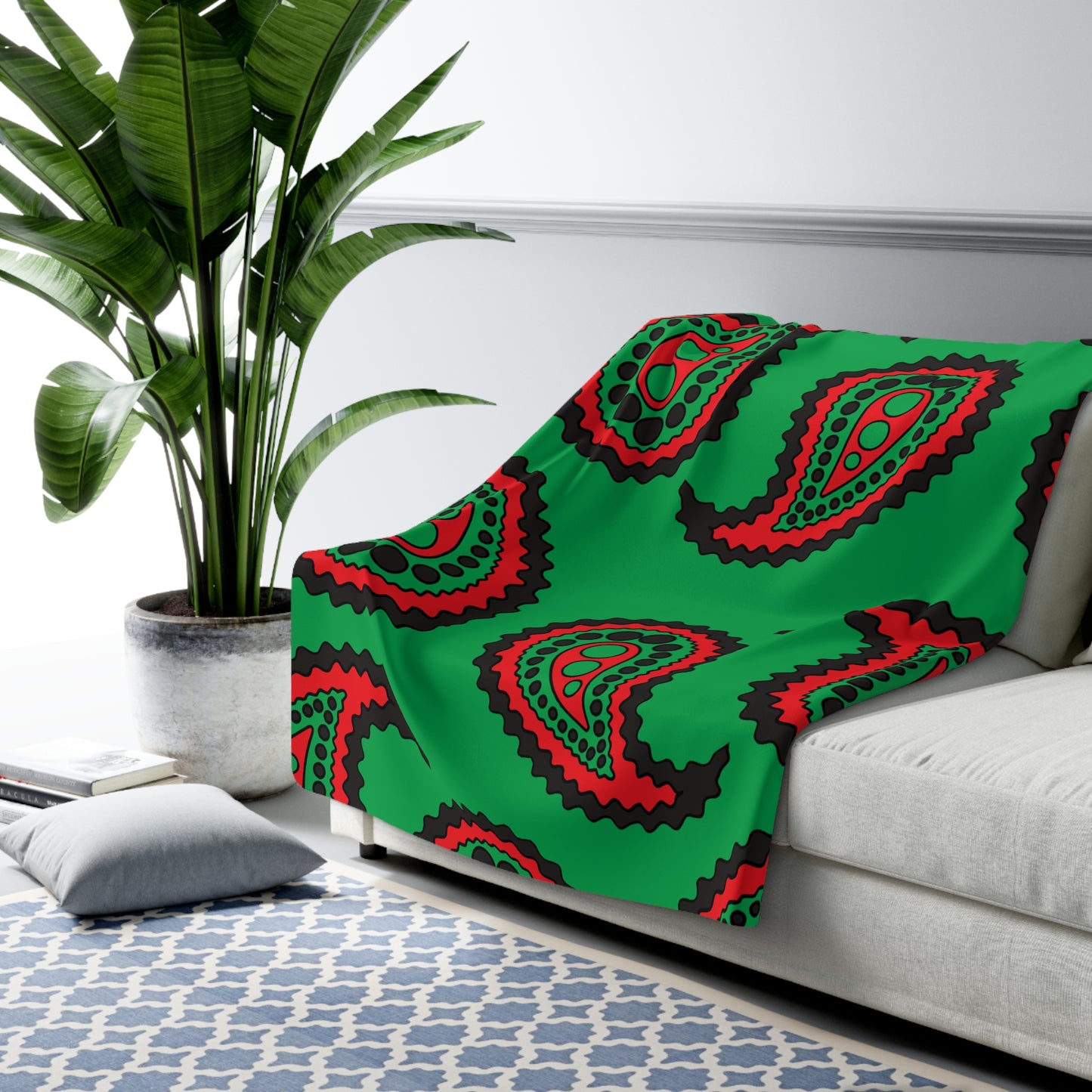 Martinique Retro Paisley Blanket Throw