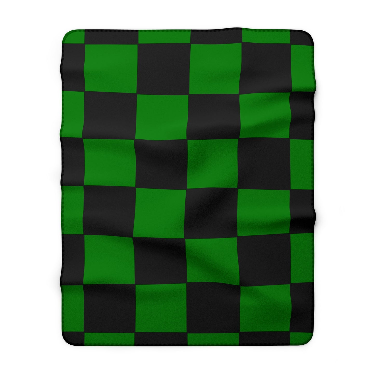 Green, Black Retro Check Blanket Throw