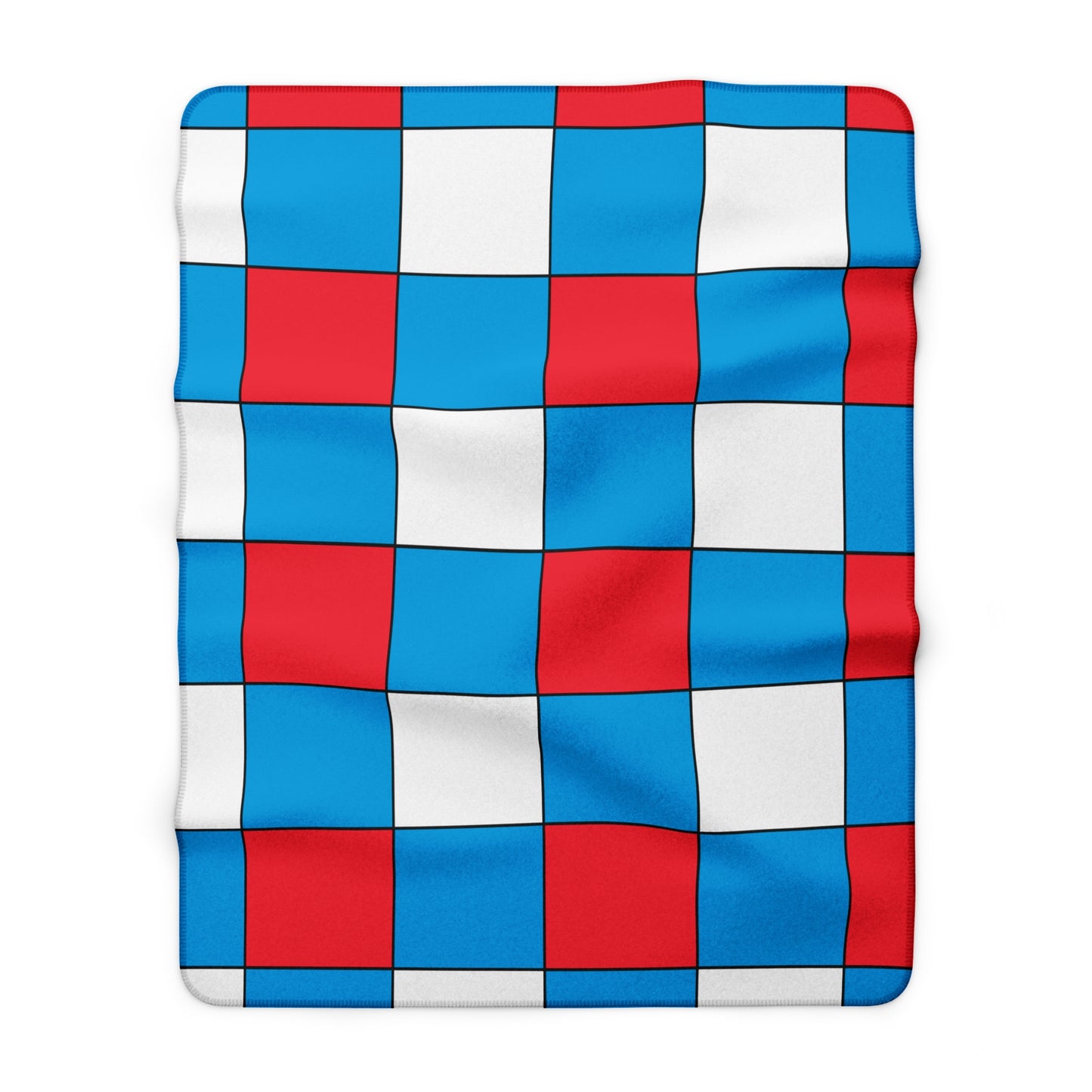 Luxembourg Retro Check Blanket Throw