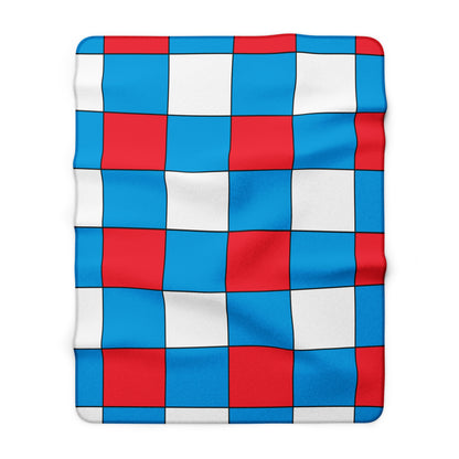 Luxembourg Retro Check Blanket Throw
