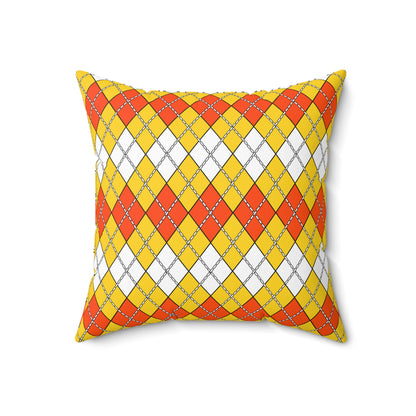 Bhutan Retro Argyle Cushion Pillow