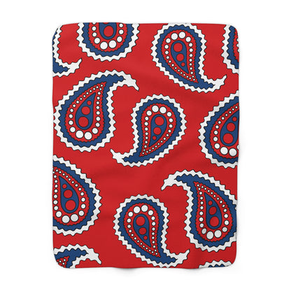 Czechia Retro Paisley Blanket Throw