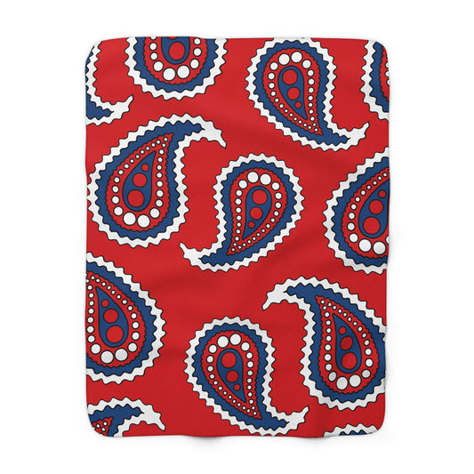 Czechia Retro Paisley Blanket Throw
