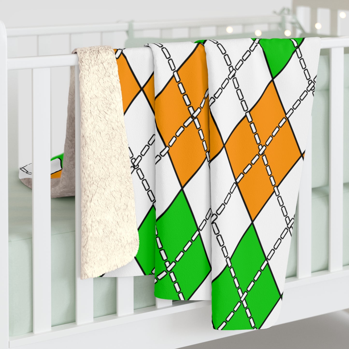 Cote Divoire Retro Argyle Blanket Throw