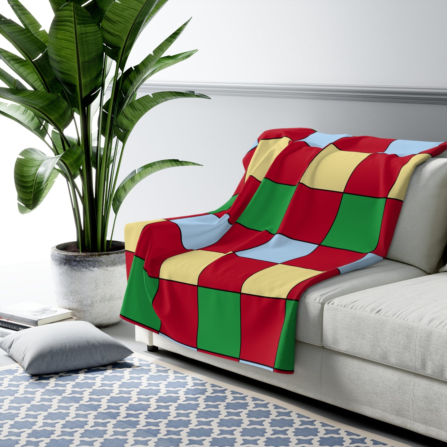 Eritrea Retro Check Blanket Throw