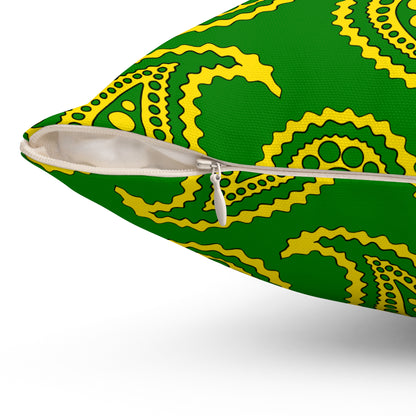 Cocos Islands Retro Paisley Cushion Pillow