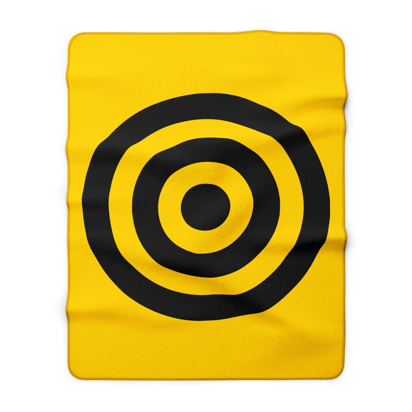 Gold, Black Retro Target Blanket Throw