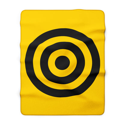 Gold, Black Retro Target Blanket Throw