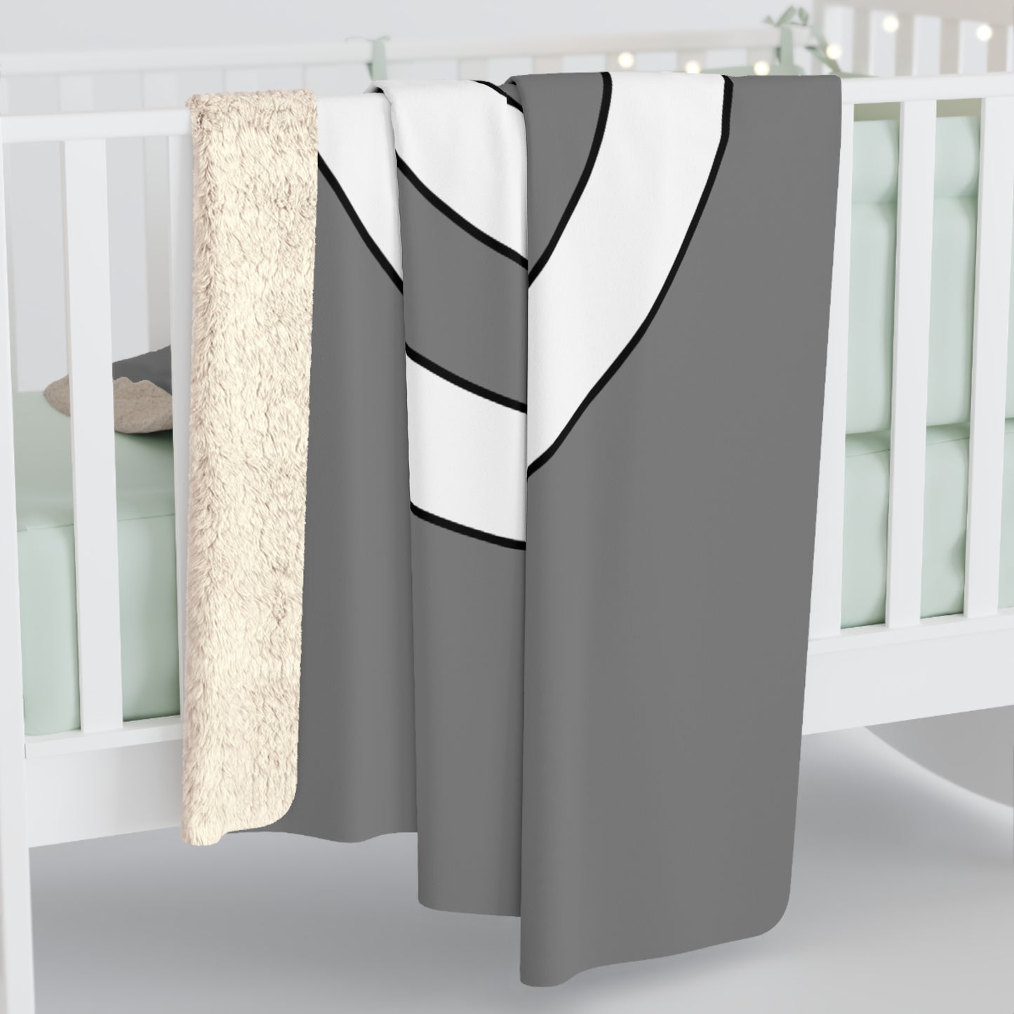 Grey, White Retro Target Blanket Throw