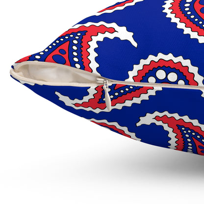 French Southern Territories Retro Paisley Cushion Pillow
