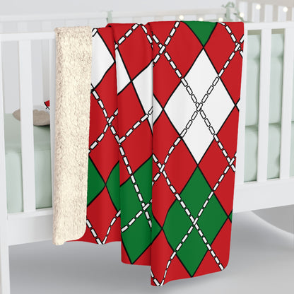 Belarus Retro Argyle Blanket Throw