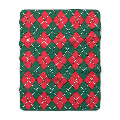 Bangladesh Retro Argyle Blanket Throw