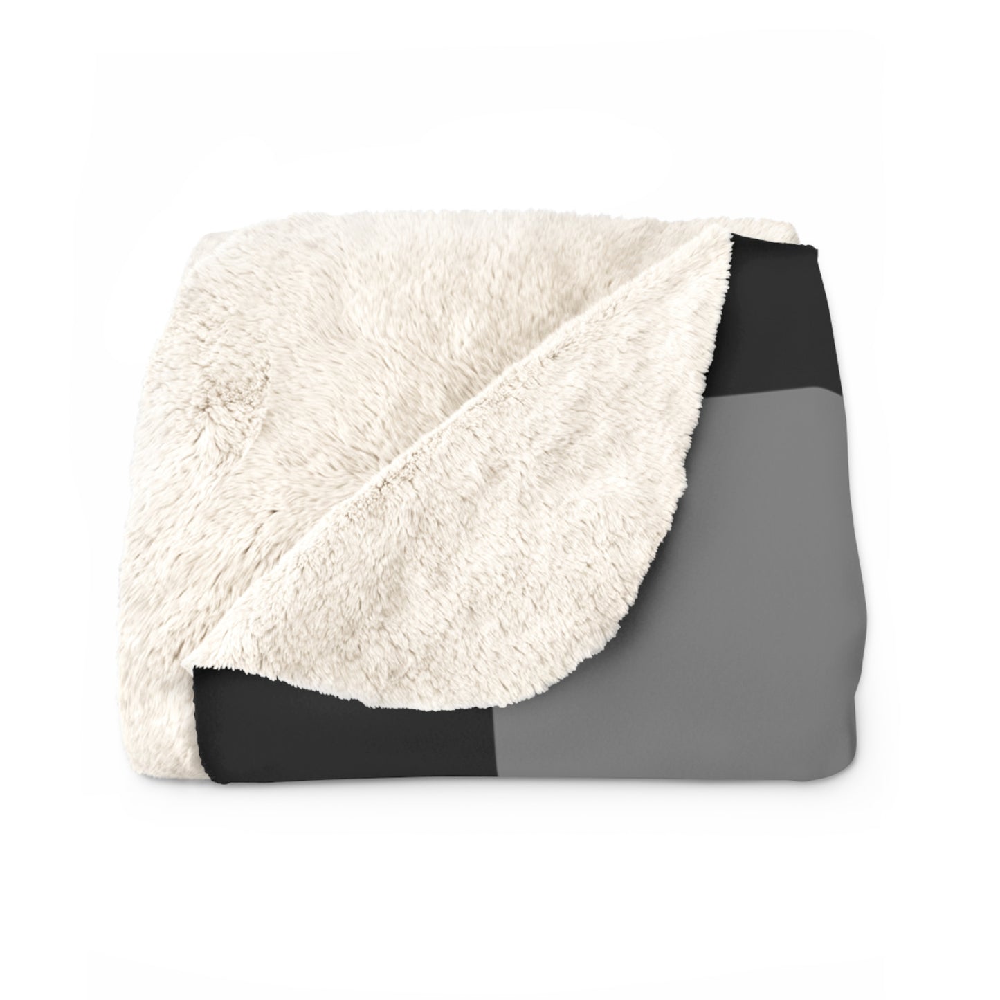 Grey, Black Retro Check Blanket Throw