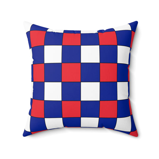 French Southern Territories Retro Check Cushion Pillow