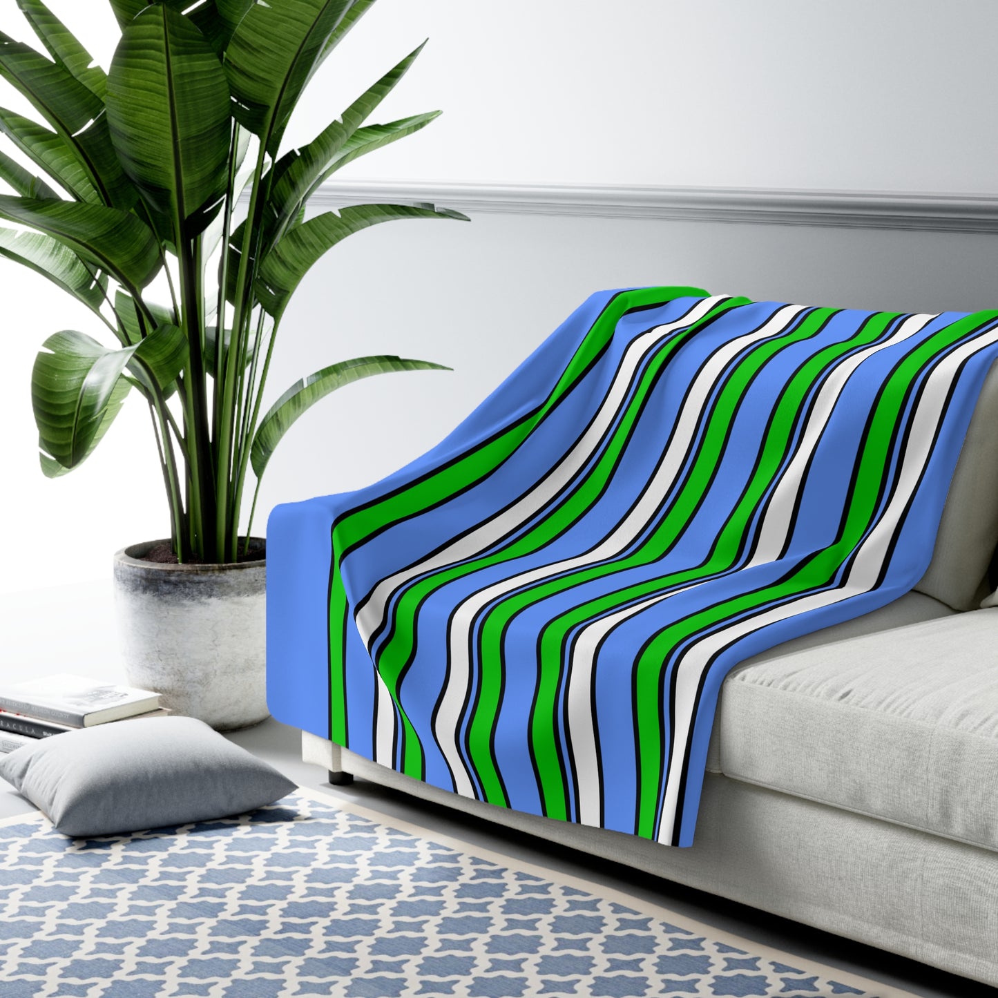 Djibouti Retro Stripes Blanket Throw
