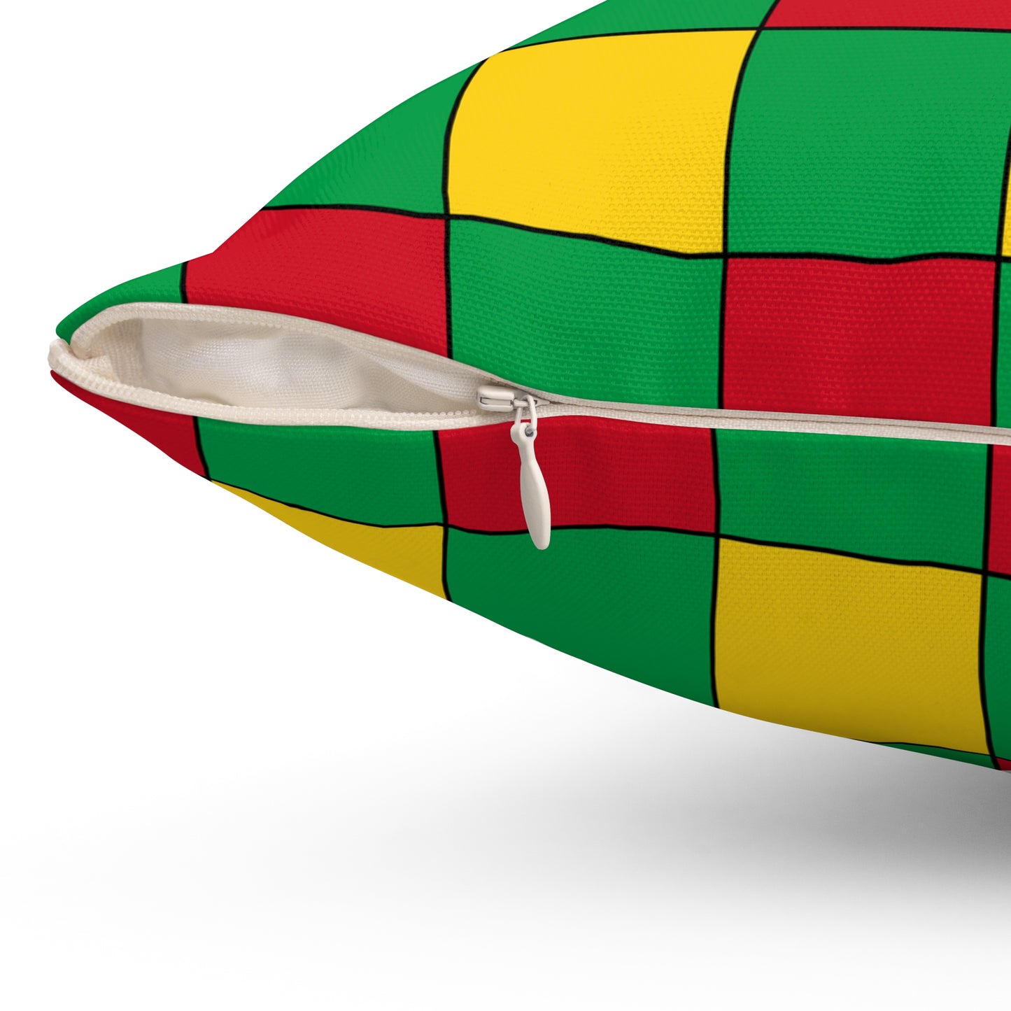 Guinea Bissau Retro Check Cushion Pillow