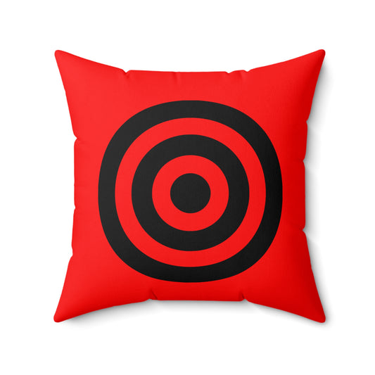 Red, Black Retro Target Cushion Pillow