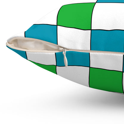 Uzbekistan Retro Check Cushion Pillow