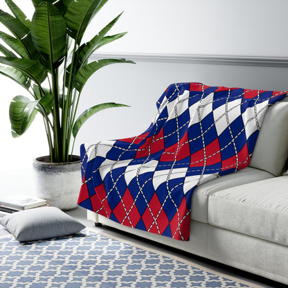 New Zealand Retro Argyle Blanket Throw