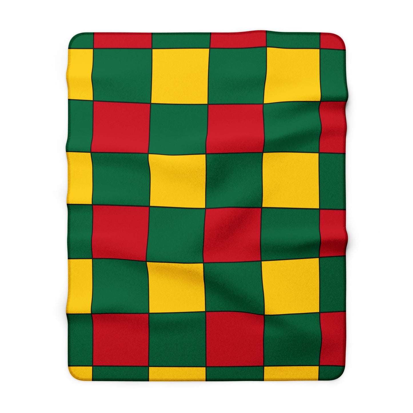 Ghana Retro Check Blanket Throw