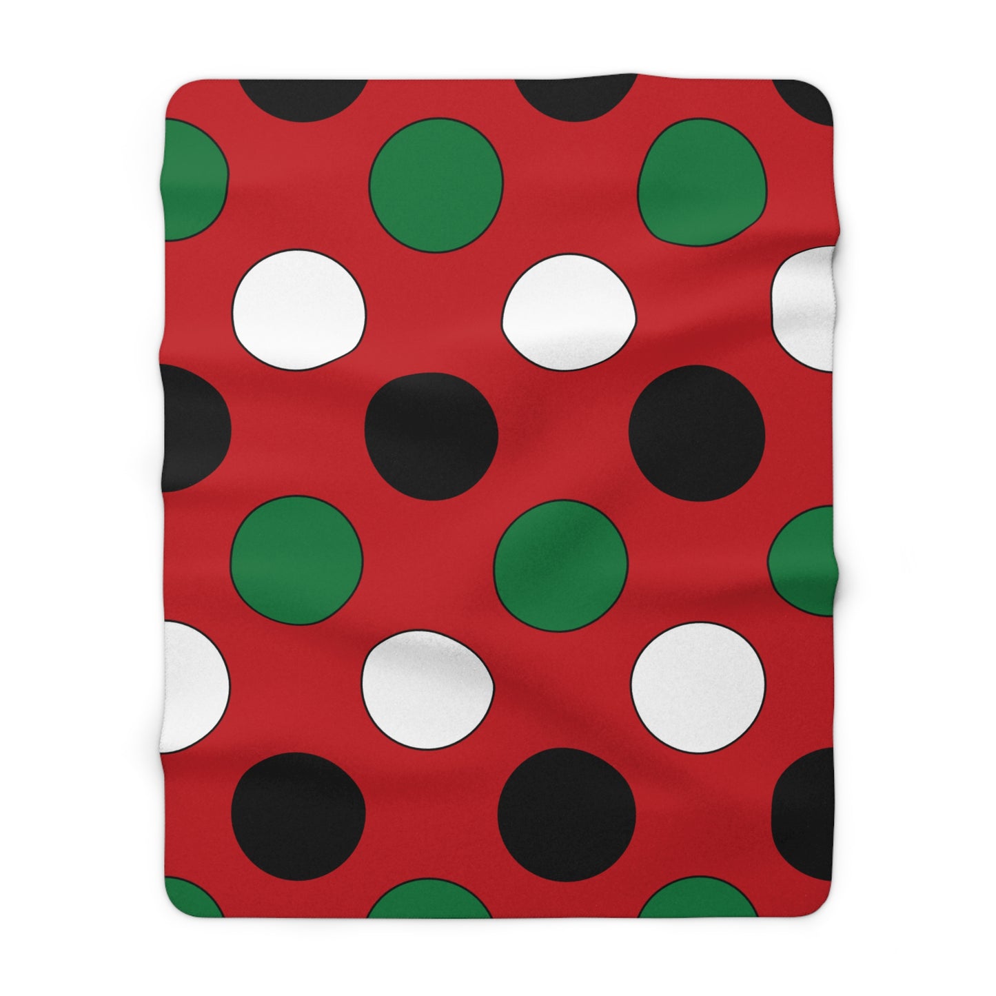 Western Sahara Retro Polka Dots Blanket Throw