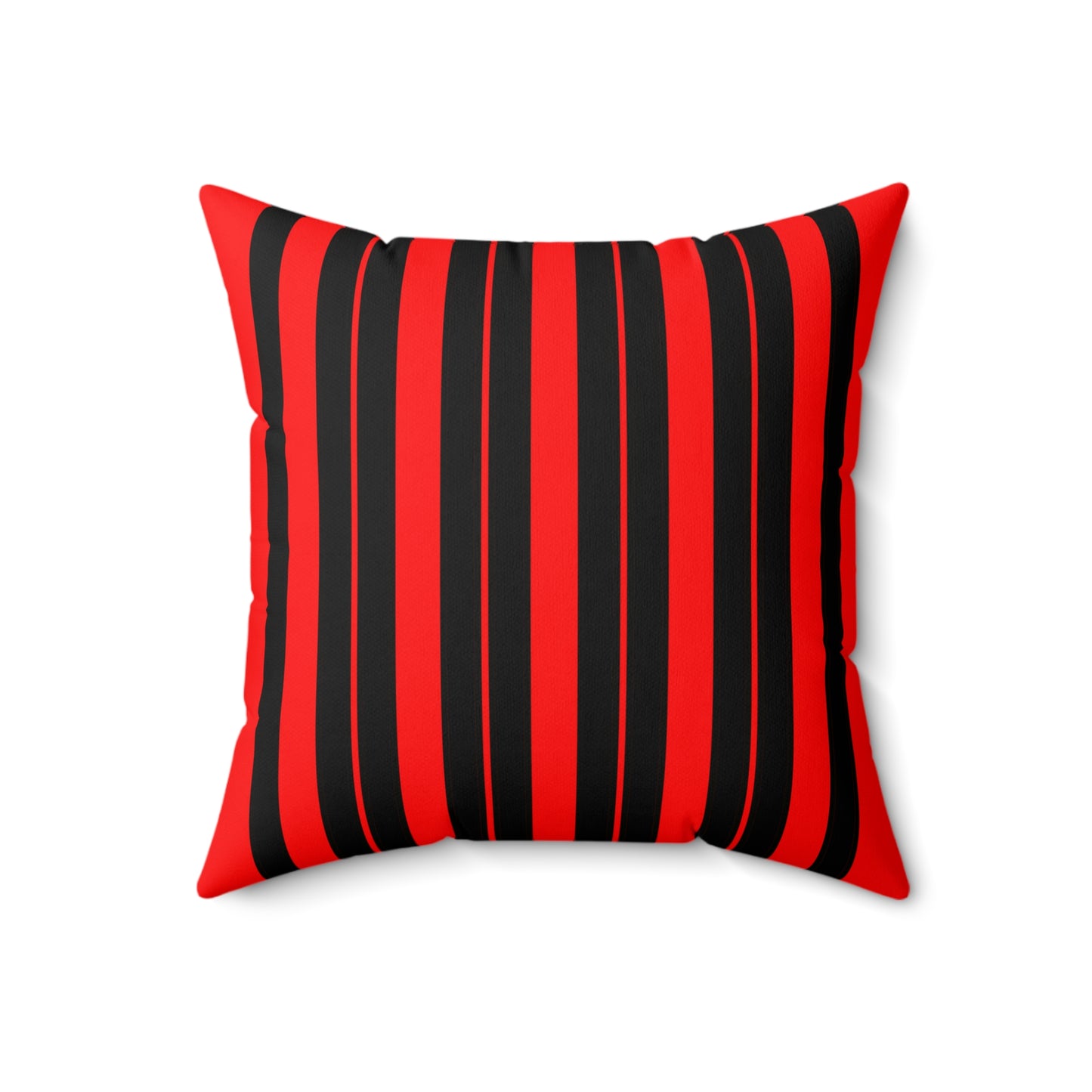 Red, Black Retro Stripes Cushion Pillow