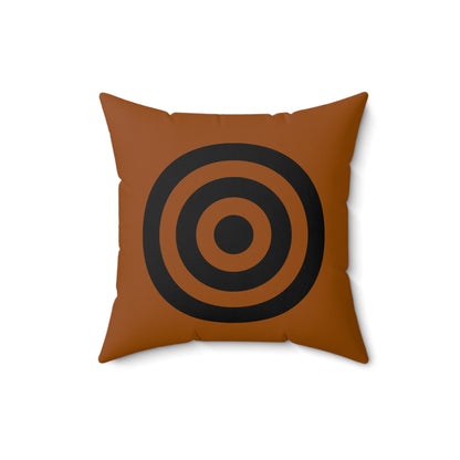 Brown, Black Retro Target Cushion Pillow.