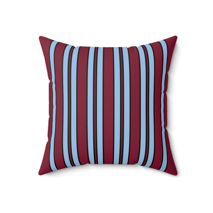 Claret, Blue Retro Stripe Cushion Pillow