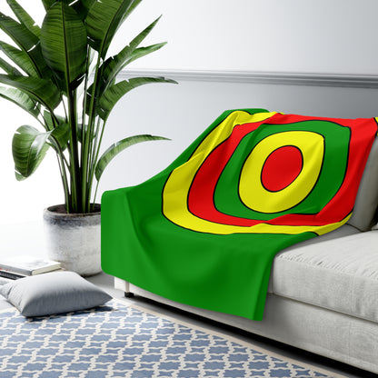 Guinea Retro Target Blanket Throw