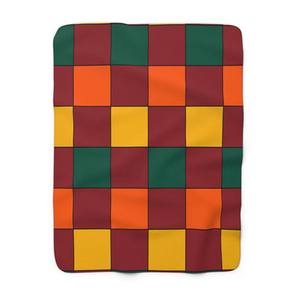 Sri Lanka Retro Check Blanket Throw