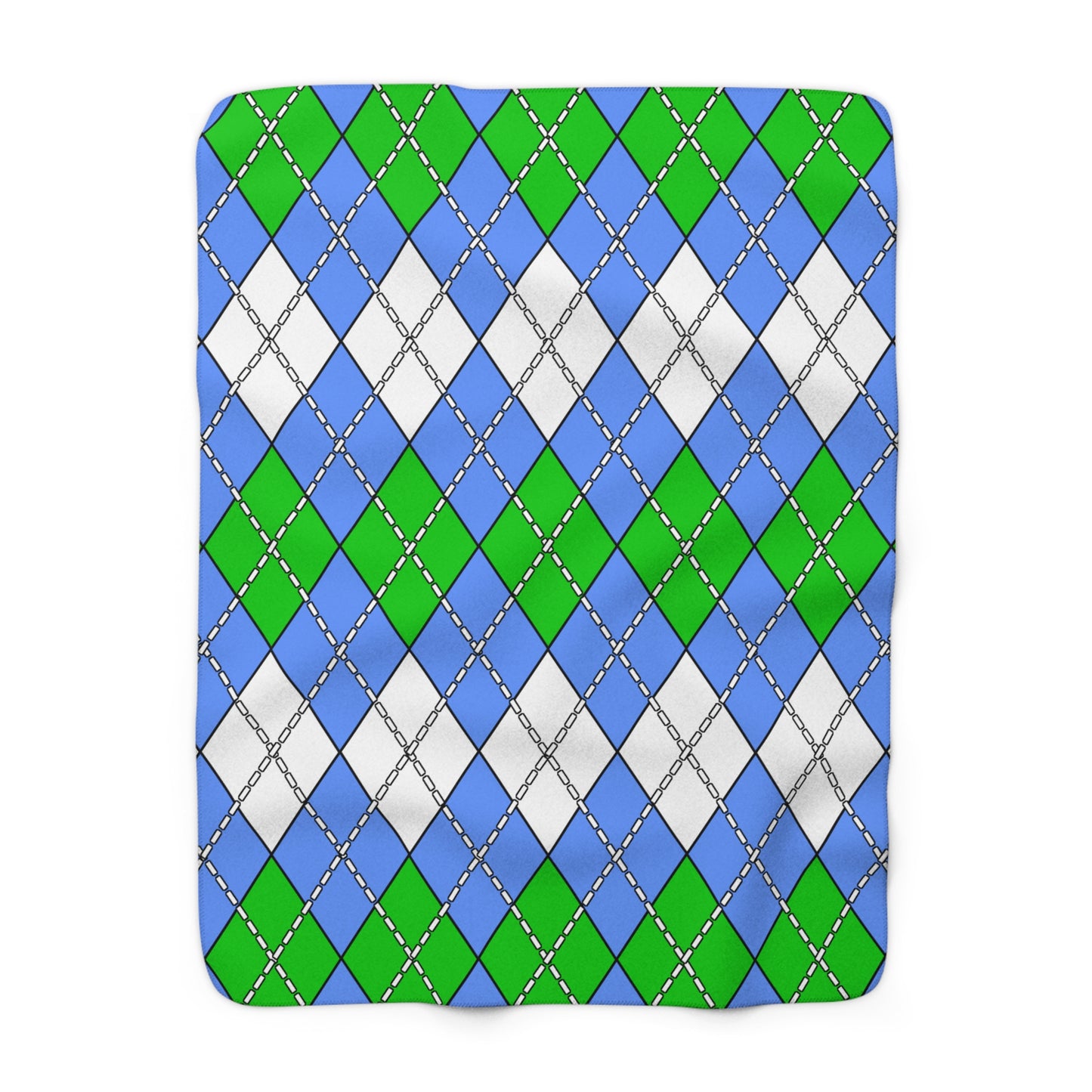 Djibouti Retro Argyle Blanket Throw